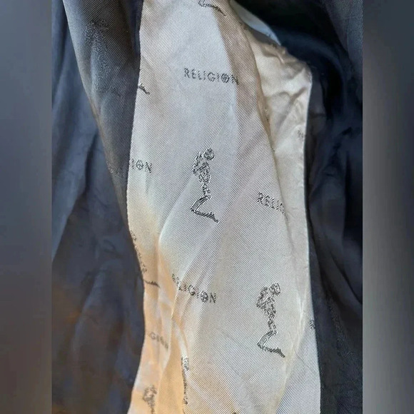 Religion Skinny Blazer With Leopard Lapel size medium - Picture 14 of 17